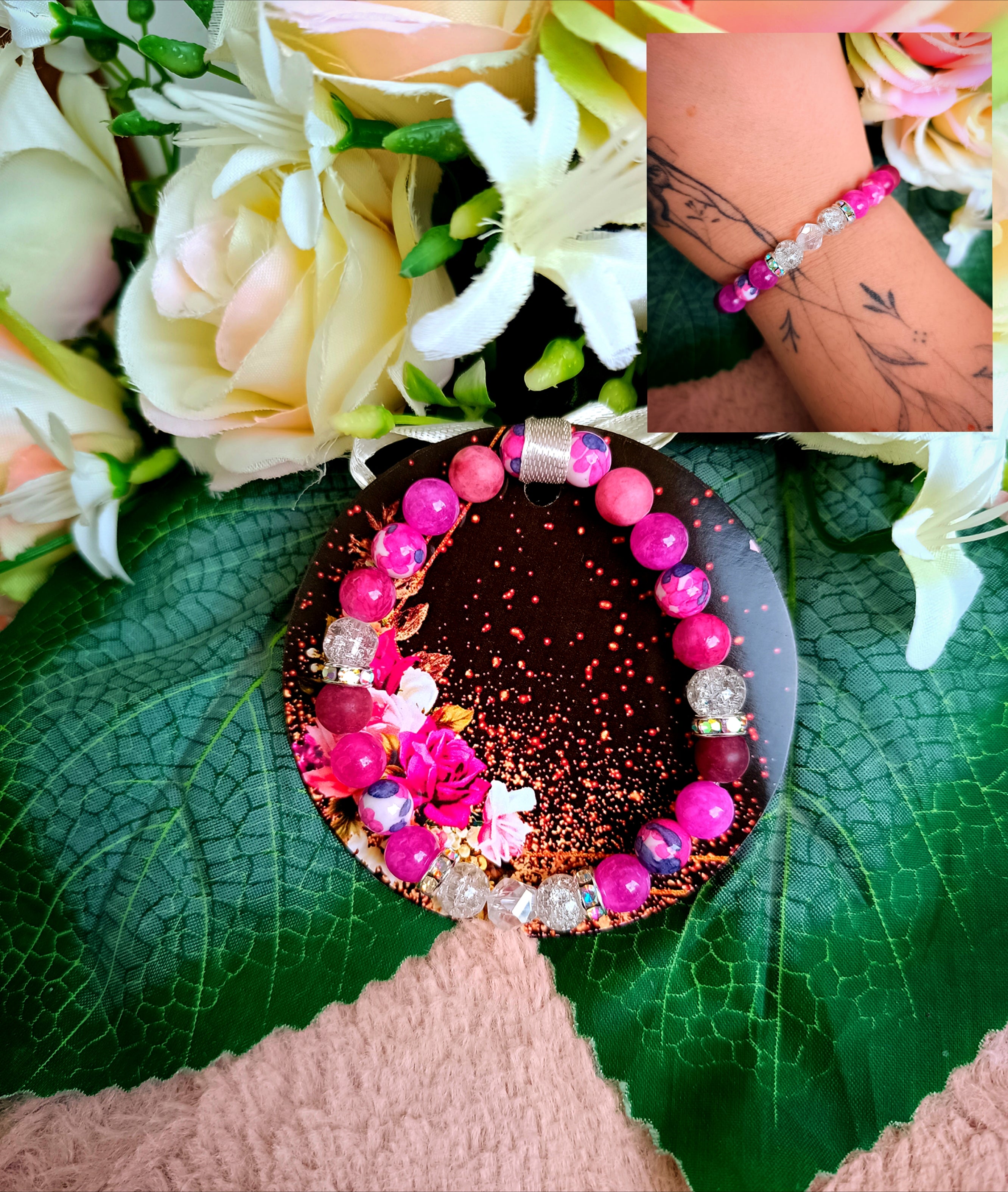 Lelki béke, védelem ásvány karkötő